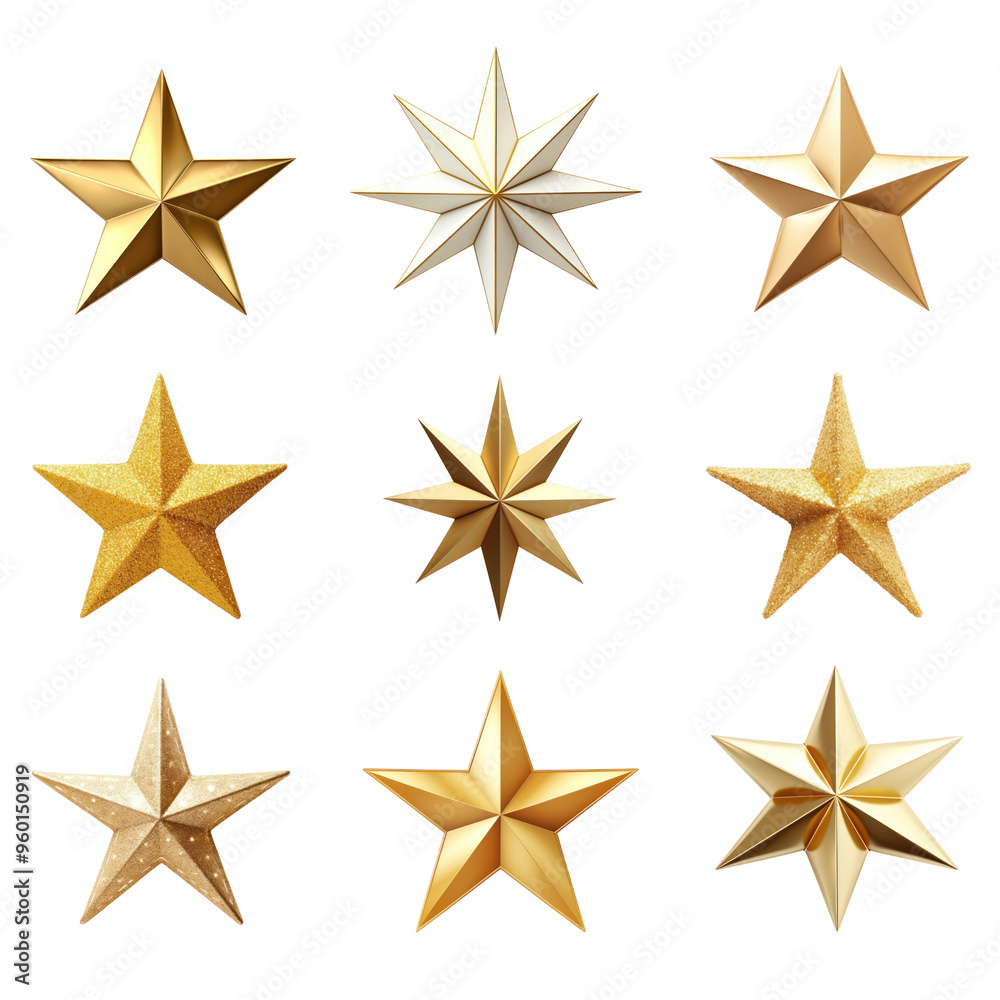 Gold star png element set, transparent background Gold star png element set, transparent background