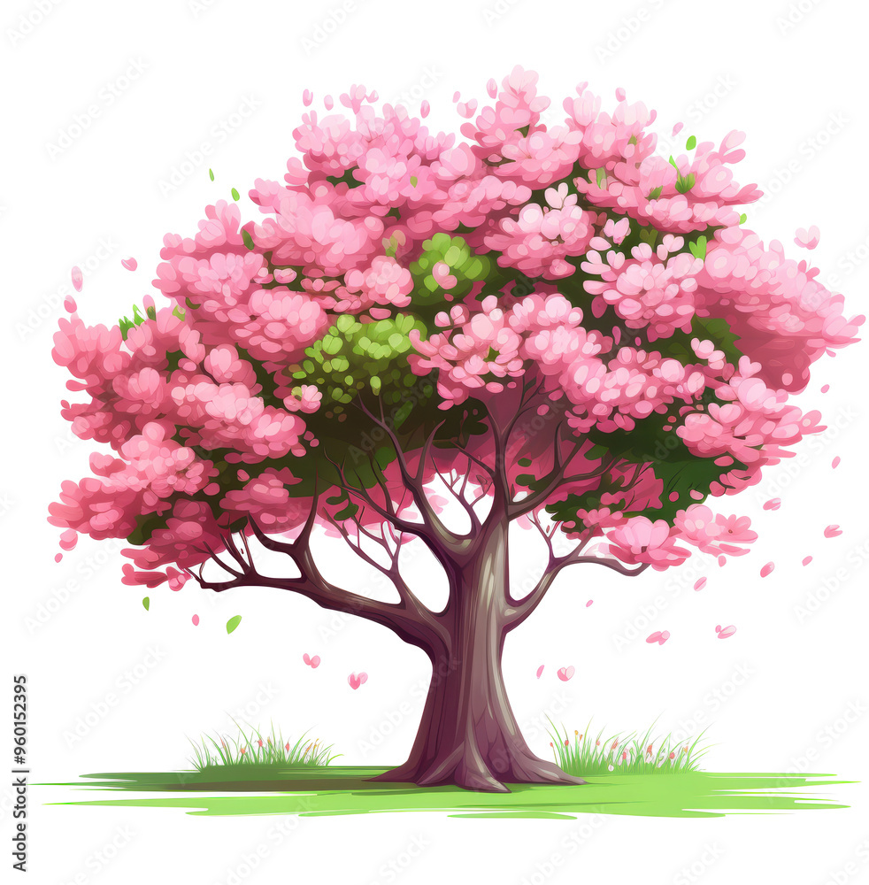 Obraz premium Pink tree in full bloom