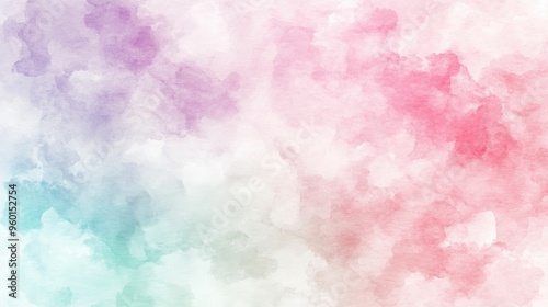 Abstract Watercolor Background with Pastel Colors