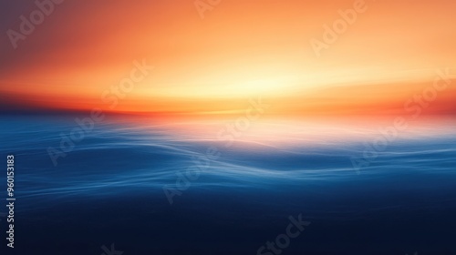 Gentle transition from warm orange to cool blue, forming a soft gradient that gives a peaceful and balanced appearance