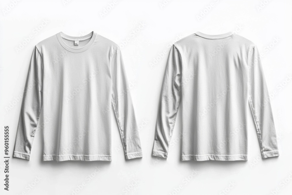 White Long Sleeve Tshirt Mockup Isolated created with Generative AI White Long Sleeve Tshirt Mockup Isolated created with Generative AI