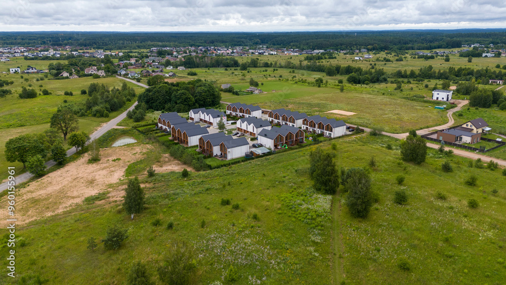 Aerial View of a Modern Residential Area Aerial View of a Modern Residential Area