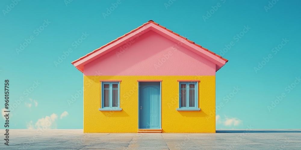 Modern Minimalist Blue House Concept