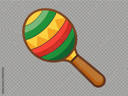 Maracas Icon on Transparent Background