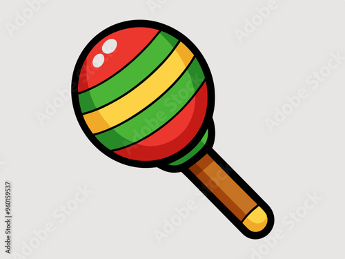 Maracas Icon on Transparent Background