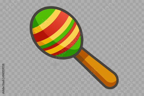 Maracas Icon on Transparent Background