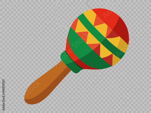 Maracas Icon on Transparent Background