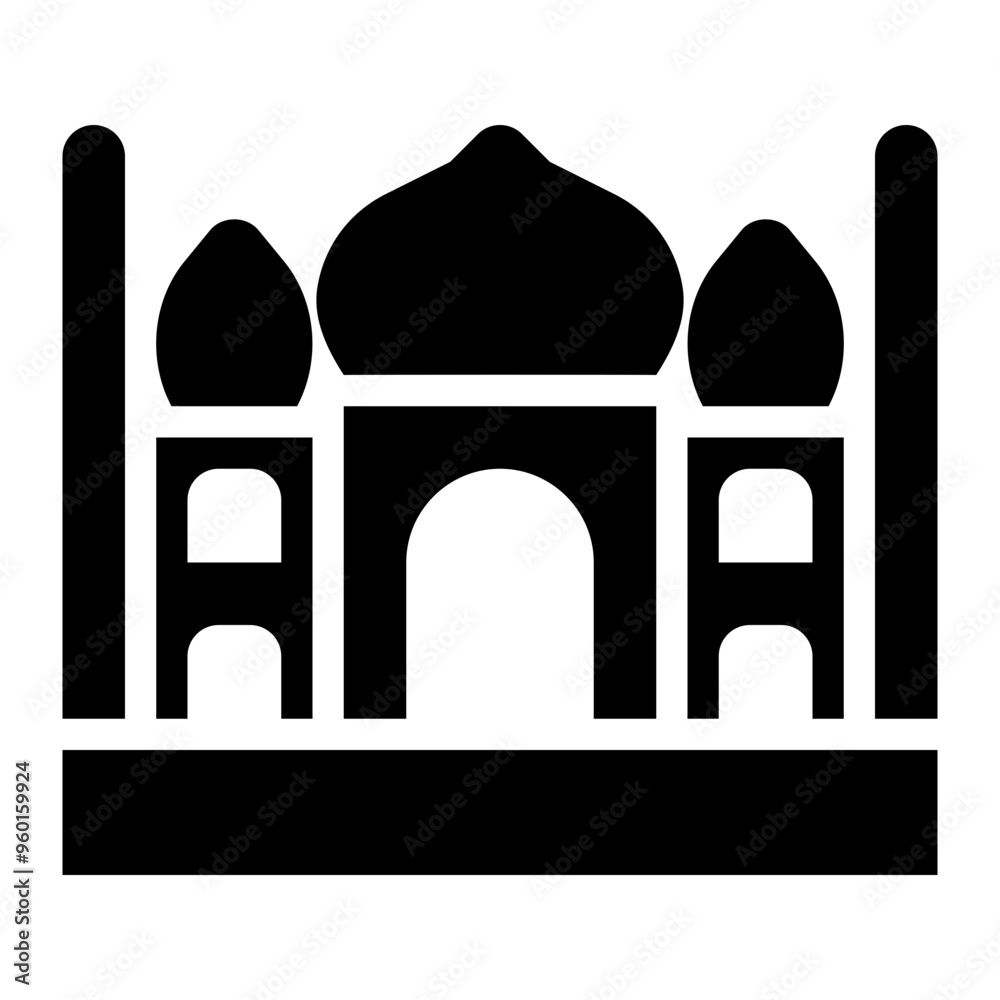 taj mahal, agra, india, landmark, building solid or glyph icon taj mahal, agra, india, landmark, building solid or glyph icon