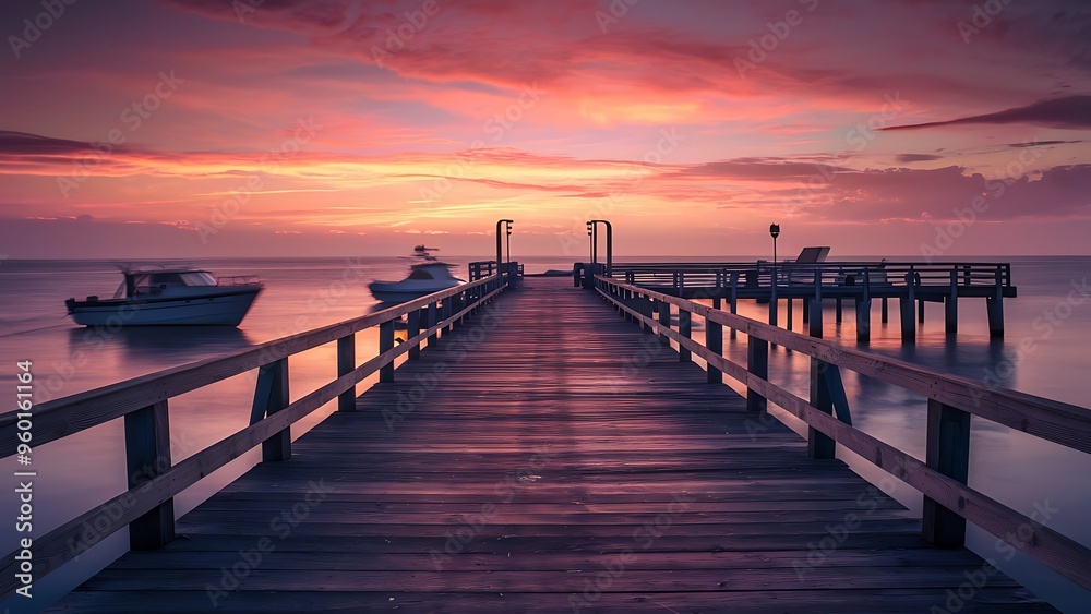 Pier with sky on sunset Pier with sky on sunset