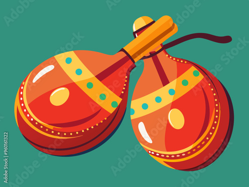 Castanets. Musical instrument.
