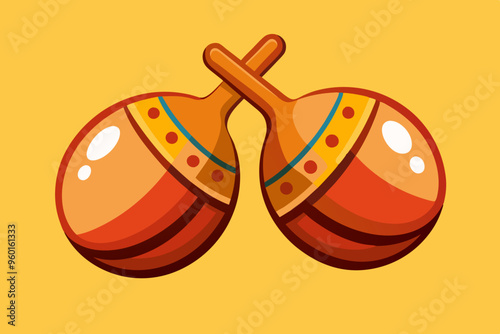 Castanets. Musical instrument.
