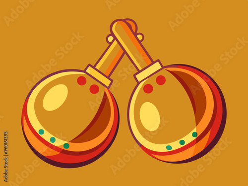 Castanets. Musical instrument.
