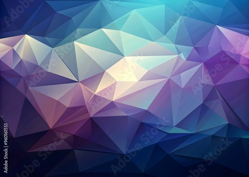 Stunning Colorful Abstract Geometric Polyhedron Digital Art Design