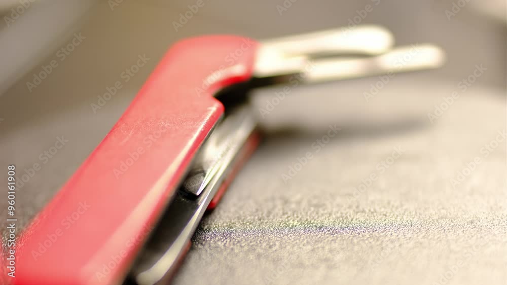 Multifunctional swiss army knife in close-up Multifunctional swiss army knife in close-up