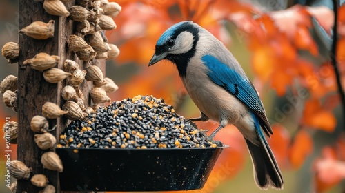 3h Birds Seeds: Black oil sunflower seeds, suet cakes, and nyjer seeds for different bird species  photo