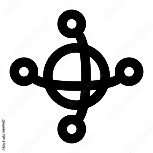 global network, internet, network, iot, internet of things outline icon