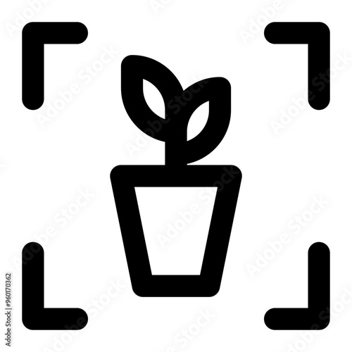 object identification, capture, scanning, internet, internet of things outline icon