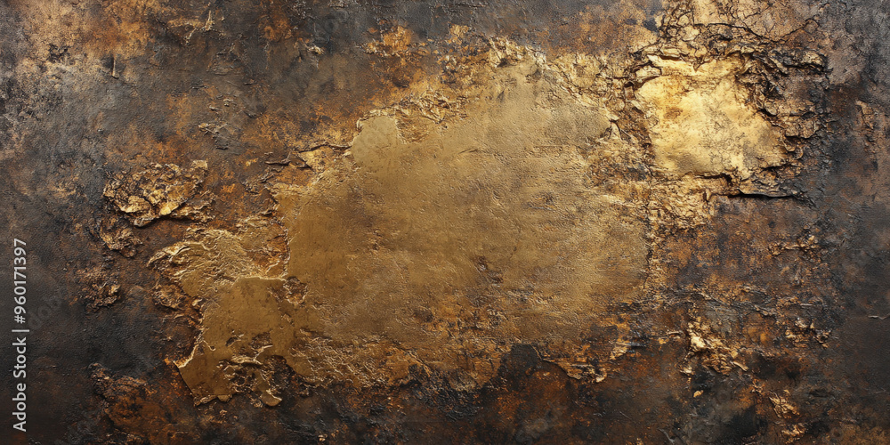 A gold textured surface with a pitted, uneven finish, giving the appearance of an ancient artifact with a rich, aged patina. A gold textured surface with a pitted, uneven finish, giving the appearance of an ancient artifact with a rich, aged patina.