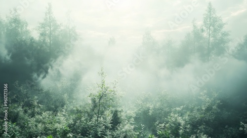 Enchanted Forest in Mist