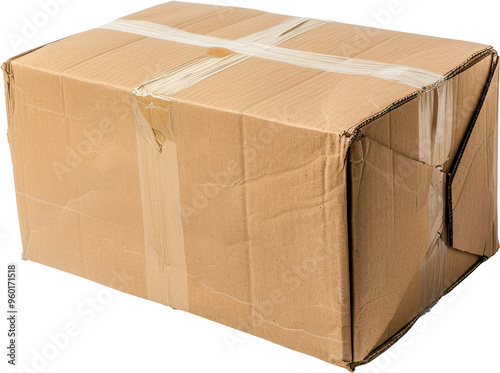Damaged cardboard box