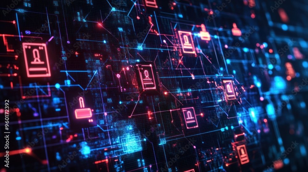 A conceptual design of AI-driven tools in a virtual learning environment, with dynamic data displays and interactive elements A conceptual design of AI-driven tools in a virtual learning environment, with dynamic data displays and interactive elements