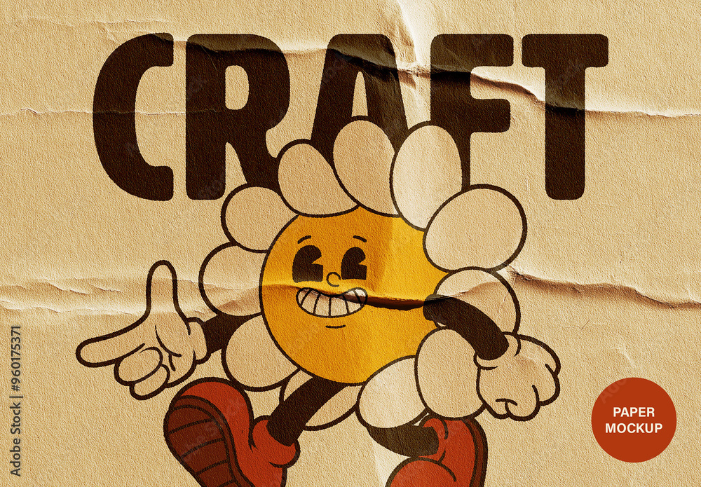 Craft Paper Printing Logo Mockup Stock Template Adobe Stock