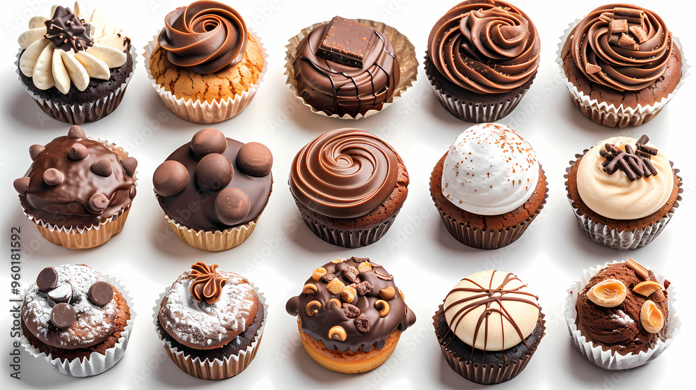 Various of sweets and desserts set and collection. chocolate cake, cupcakes, red velvet cake, apple pie, macarons, pretzel, donut, pastries, muffin, cookies, croissant. Bakery sweets isolated on white Various of sweets and desserts set and collection. chocolate cake, cupcakes, red velvet cake, apple pie, macarons, pretzel, donut, pastries, muffin, cookies, croissant. Bakery sweets isolated on white