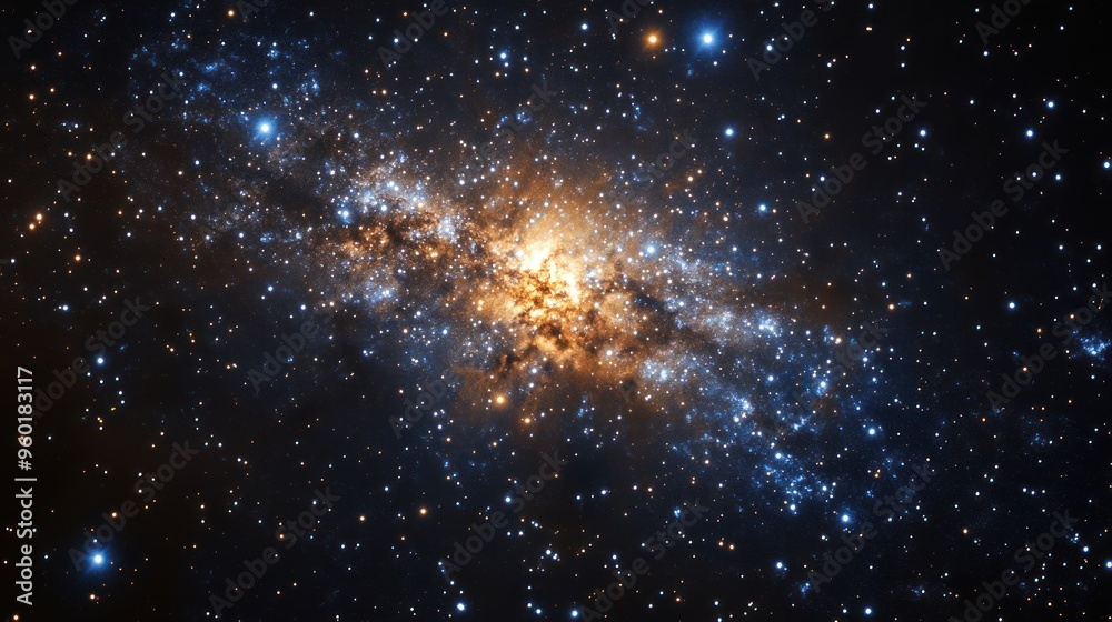 Naklejka premium Galaxy background illustration with stars, space galaxy background, background with space, milky way supernova