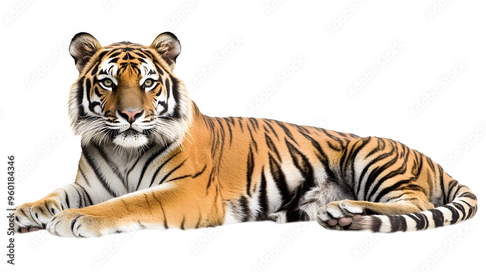 Obraz premium tiger on white background