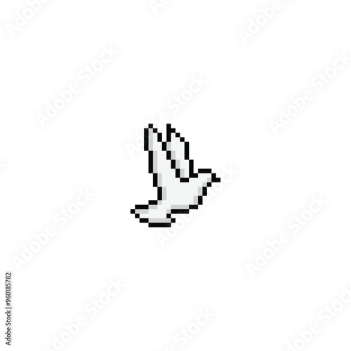 dove 8 bit icon  peace sign Pixel art 8-bit for game