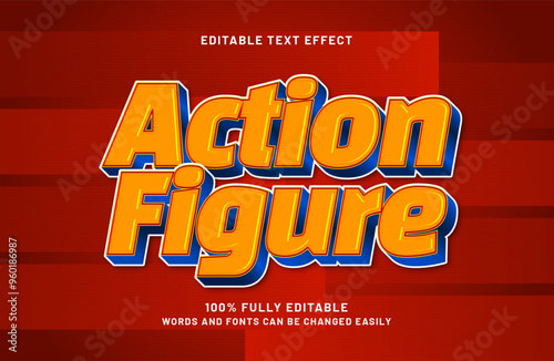 action figure editable text effect in toys and kids text style