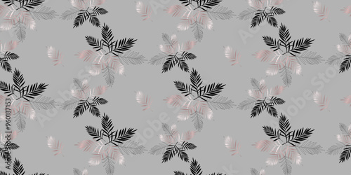 Creative conceptual images of abstract tree leaves, textures in a minimalistic style. Modern design templates for holidays, advertising, brand, bed linen. Ornament, seamless pattern, texture.