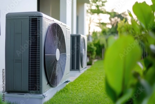 Air Source Heat Pump Installed in Sunlit Area