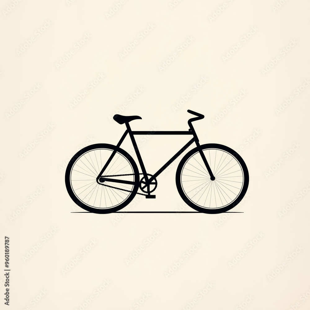 Simple Bicycle Silhouette Icon Illustration Simple Bicycle Silhouette Icon Illustration