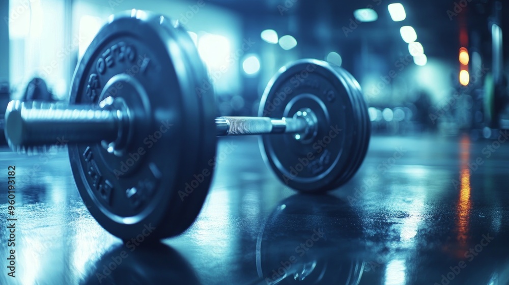 Close-up of a Barbell in a Gym Close-up of a Barbell in a Gym