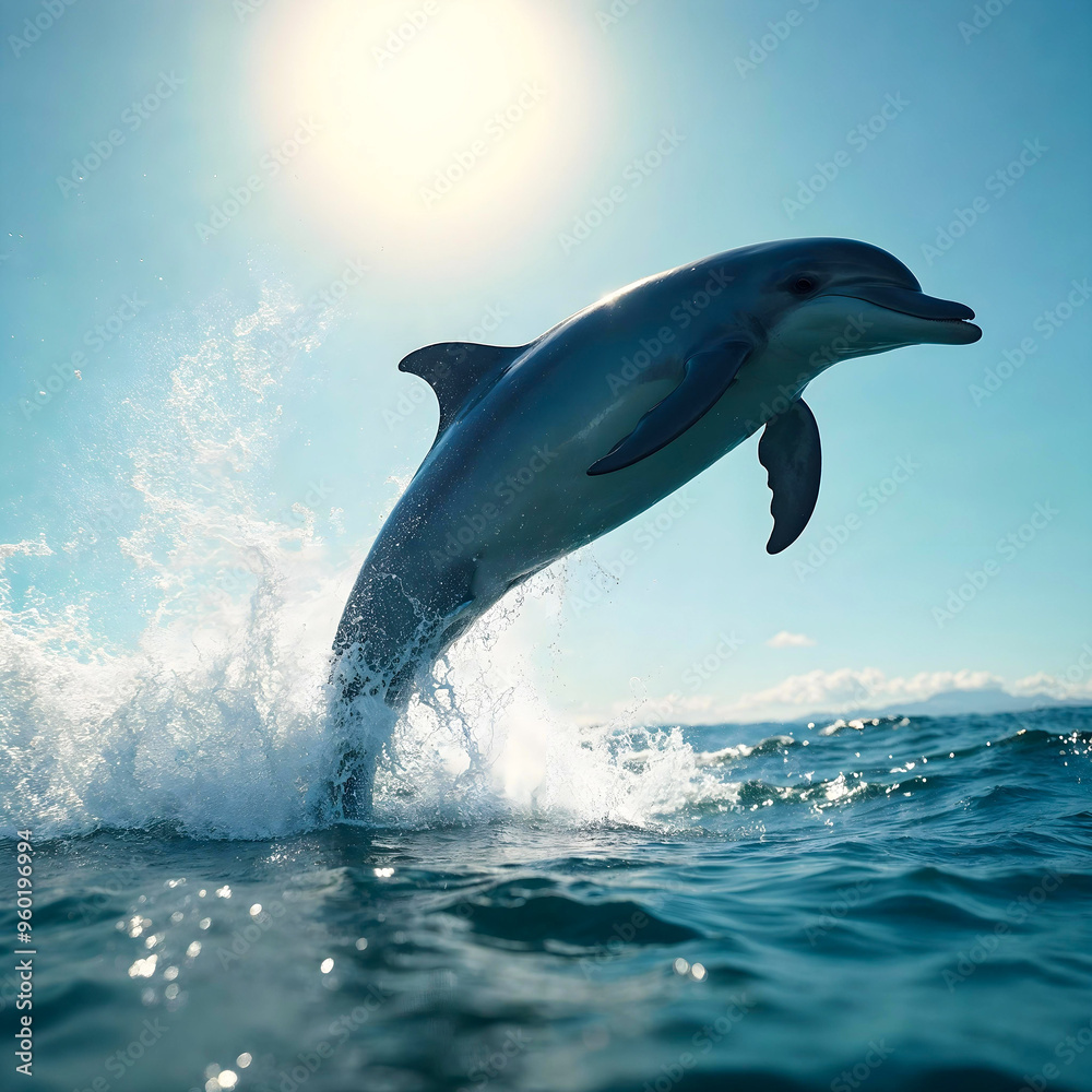 Fototapeta premium dolphin jumping out of water
