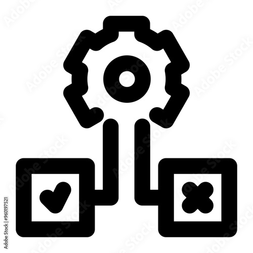 decision making, decision support, system, artificial intelligence, ai outline icon
