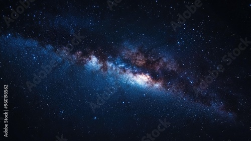 Starry night sky with the Milky Way galaxy, capturing the vastness of the universe.