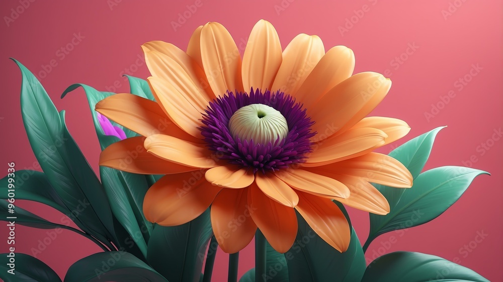 Obraz premium minimalist floral vector art background