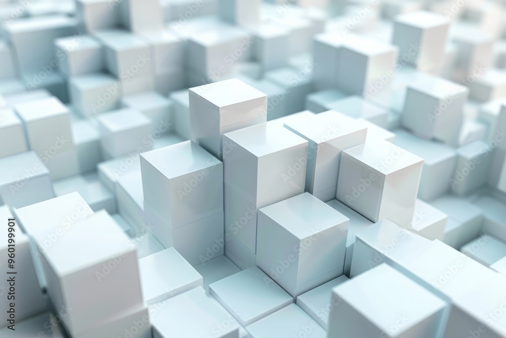 Random shifted white cube boxes block background wallpaper banner with copy space, minimalistic, smartphone camera, wide-angle, dusk, grid, digital, surrealism, soft artificial light Random shifted white cube boxes block background wallpaper banner with copy space, minimalistic, smartphone camera, wide-angle, dusk, grid, digital, surrealism, soft artificial light