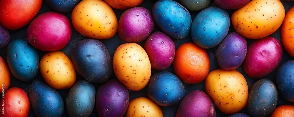 Vibrant Colorful Potatoes Photo - A Spectrum of Spuds