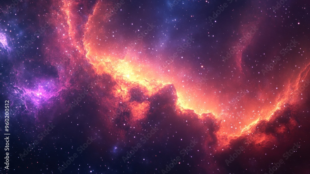 Fototapeta premium Galaxy background illustration with stars, space galaxy background, background with space, milky way supernova