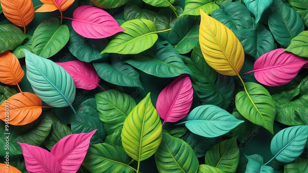 abstract leaf patterns pop art background abstract leaf patterns pop art background