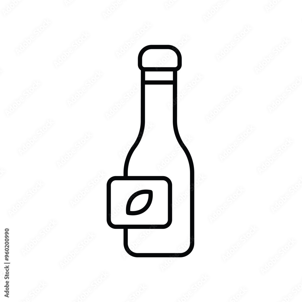 soju line icon with white background vector stock illustration soju line icon with white background vector stock illustration