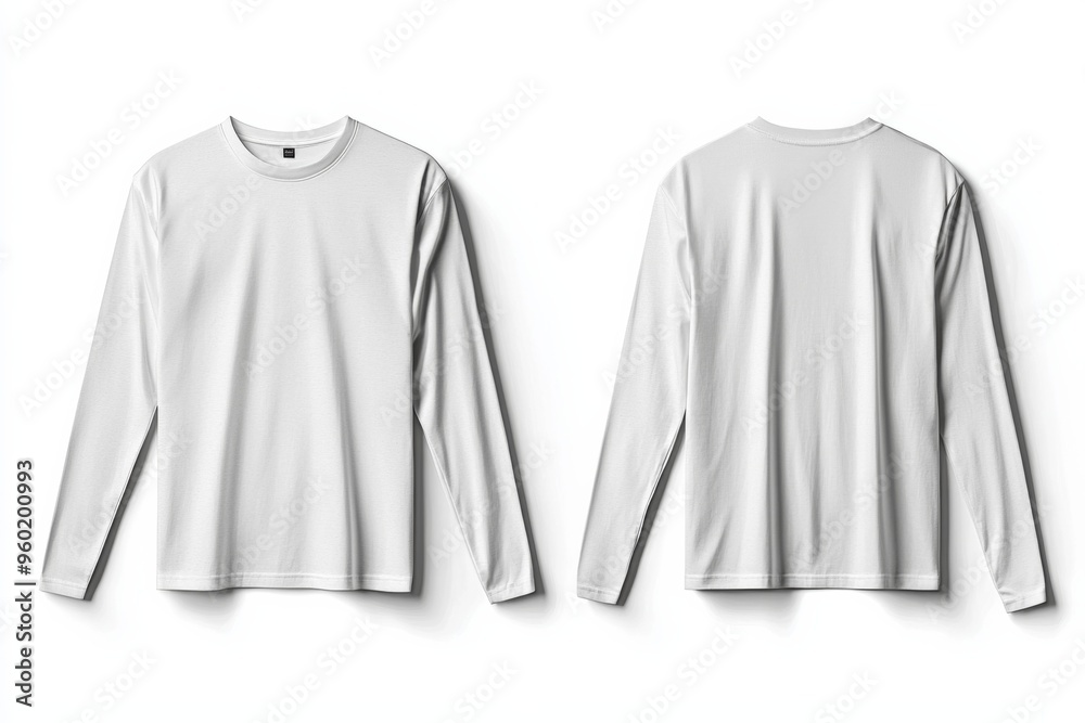 White Long Sleeve Tshirt Mockup Isolated created with Generative AI White Long Sleeve Tshirt Mockup Isolated created with Generative AI