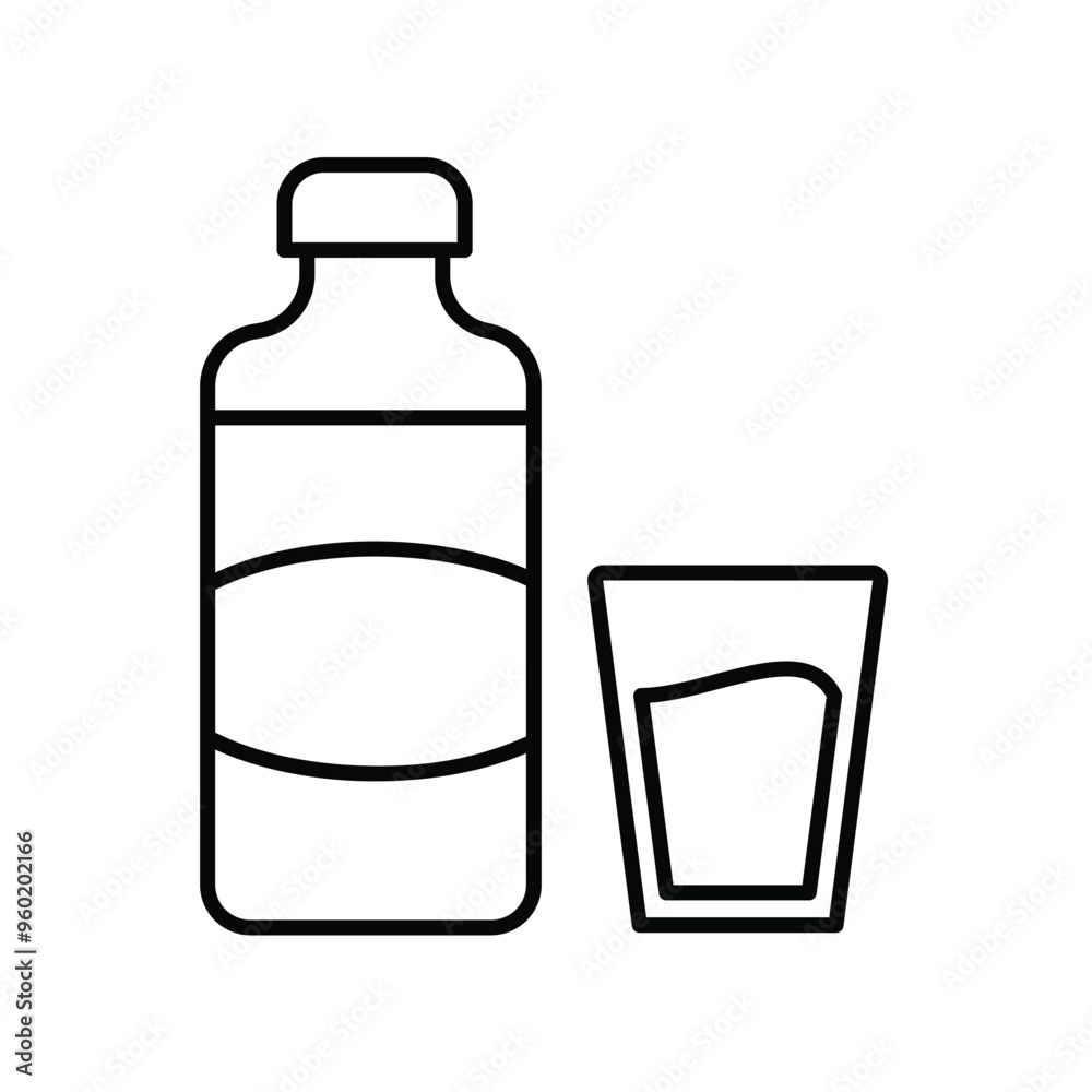 milk line icon with white background vector stock illustration milk line icon with white background vector stock illustration