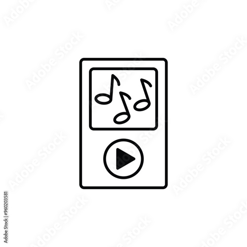 mp3 icon vector listen to music sign