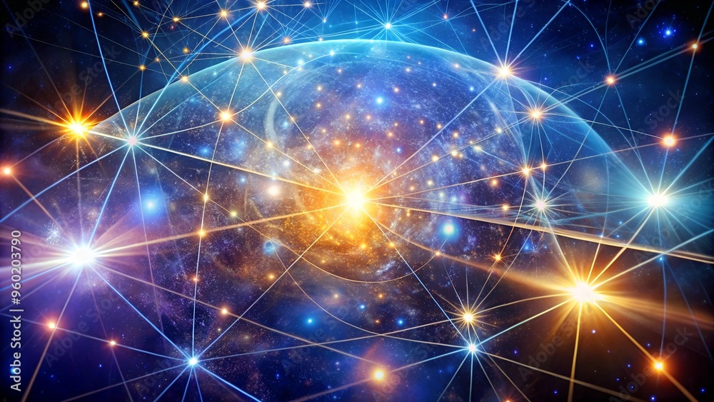 Intertwining Beams of Light Connecting Souls in Cosmos. Perfect for: Cosmic Energy Events, Soul Festivals Intertwining Beams of Light Connecting Souls in Cosmos. Perfect for: Cosmic Energy Events, Soul Festivals