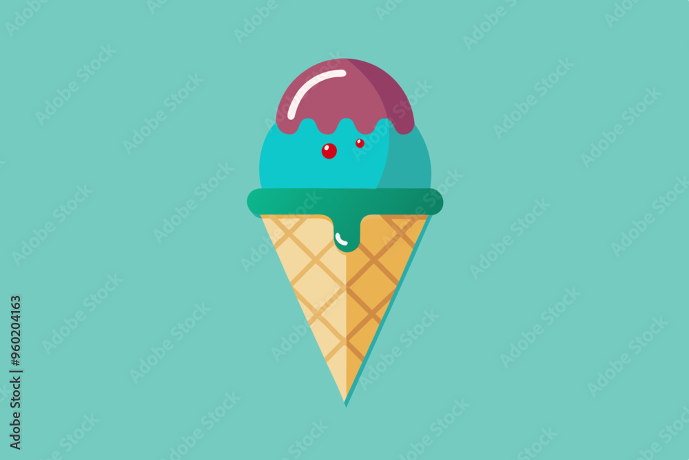 Ice cream cone design dessert icon Ice cream cone design dessert icon