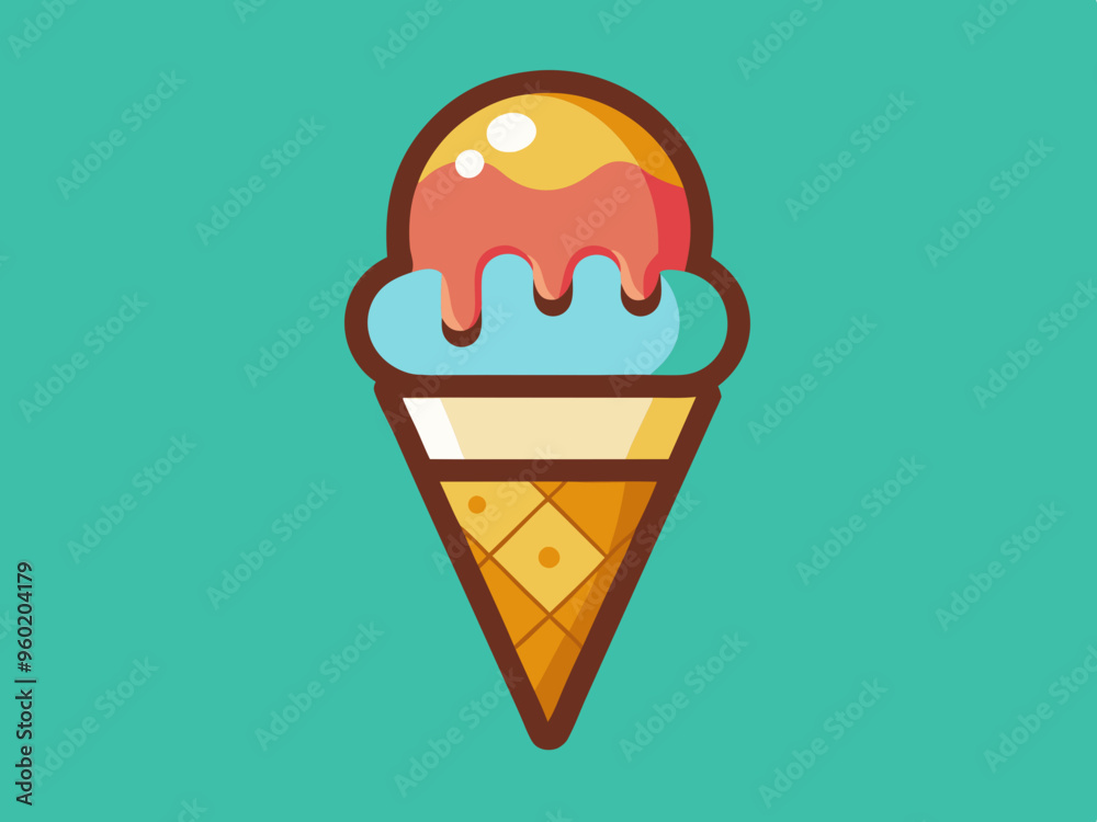 Ice cream cone design dessert icon Ice cream cone design dessert icon